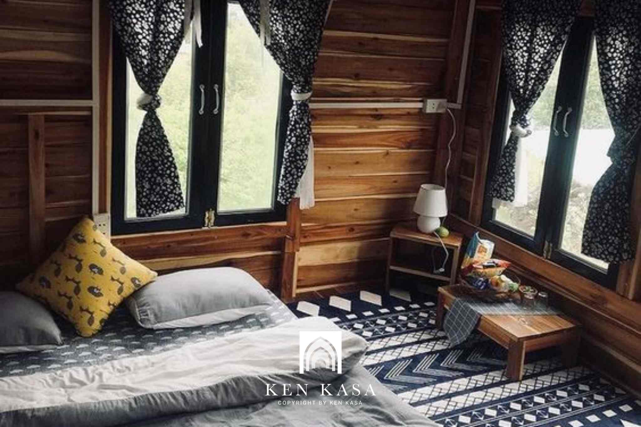 Gỗ tự nhiên trong thiết kế homestay đẹp 